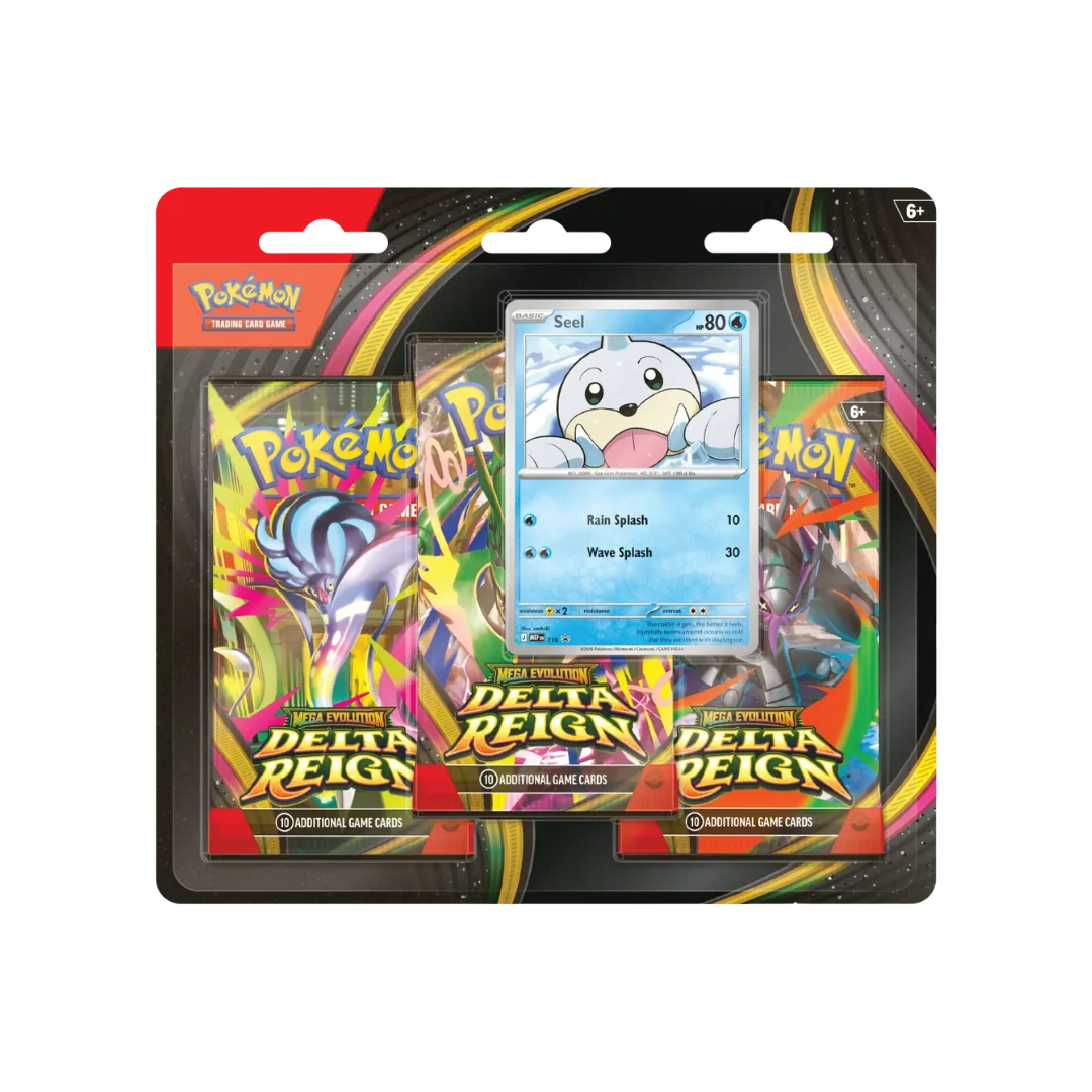 Pokémon TCG – Mega Evolution: Delta Reign Seel 3-Pack Blister – ME06 – English
