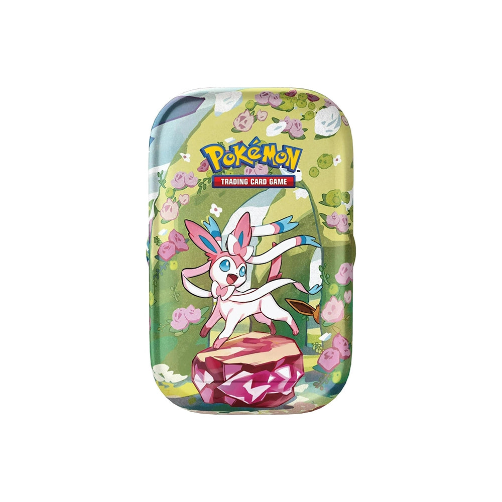 Pokémon TCG – Scarlet & Violet: Prismatic Evolutions Sylveon Mini Tin – 2 Boosters – English