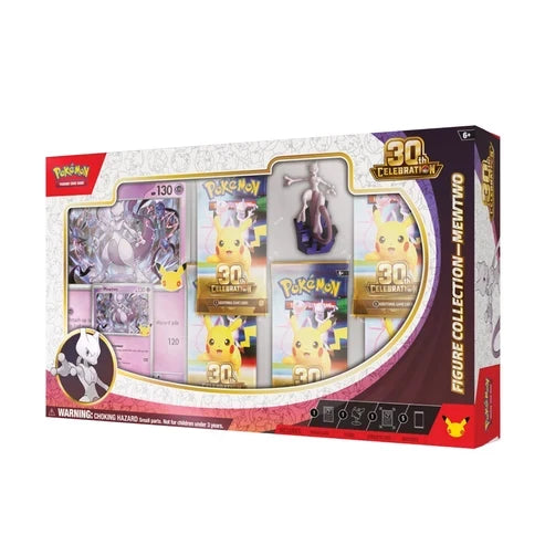 Pokémon TCG – 30th Celebration Mewtwo Figure Collection – 5 Boosters – English