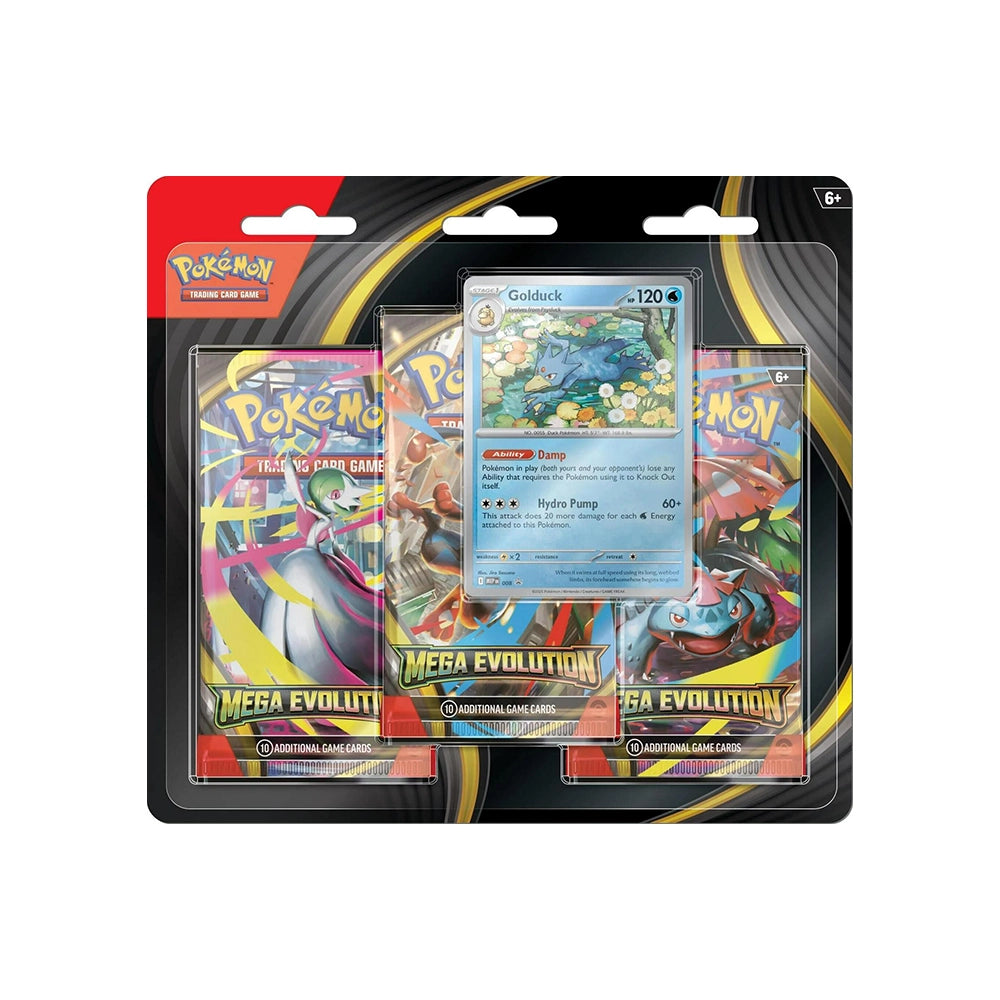 Pokémon TCG – Mega Evolution Golduck 3-Pack Blister – ME01 – English