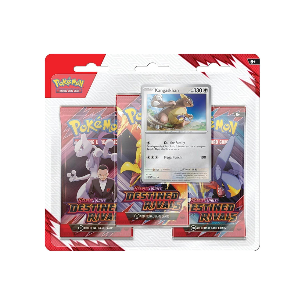Pokémon TCG – Scarlet & Violet: Destined Rivals Kangaskhan 3-Pack Blister – SV10 – English