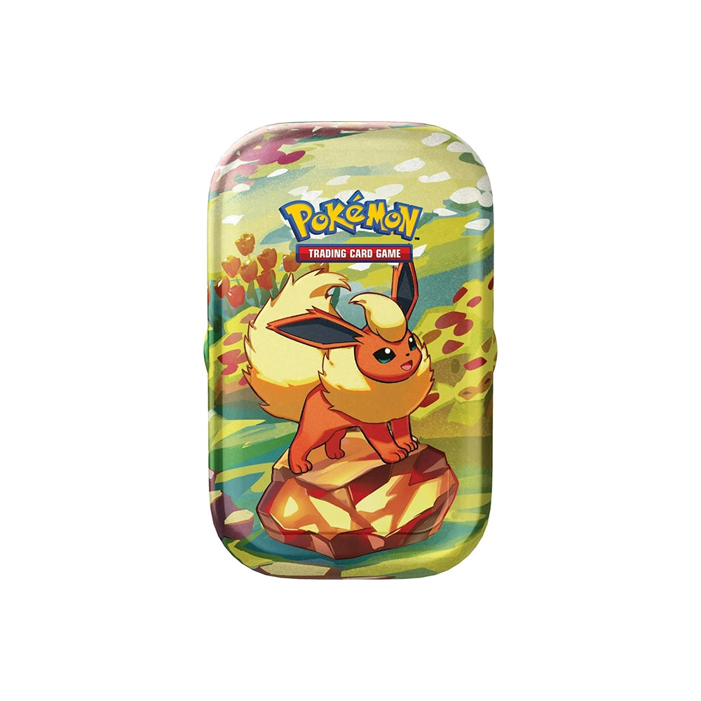 Pokémon TCG – Scarlet & Violet: Prismatic Evolutions Flareon Mini Tin – 2 Boosters – English