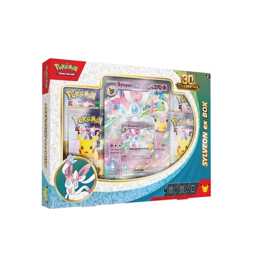 Pokémon TCG – 30th Celebration Sylveon ex Box – 4 Boosters – English